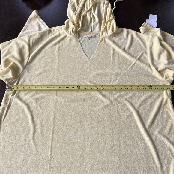 NWT Rebellious One Womens Trendy Plus Size Loop Terry Pullover Hoodie Yellow 3X - Picture 7 of 8